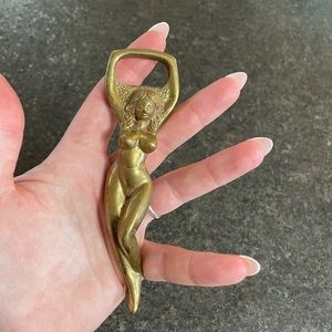 Reserved for Pam- Nude Brass Bottle Opener